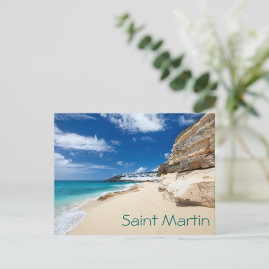 Insel Saint Martin. Karibik Postkarte (Stehend Vorderseite)