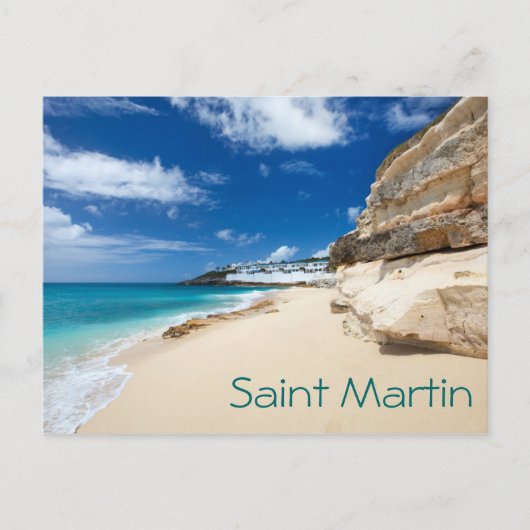 Insel Saint Martin. Karibik Postkarte (Vorderseite)