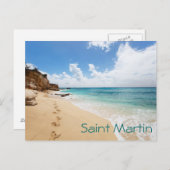 Insel Saint Martin. Karibik Postkarte (Vorne/Hinten)