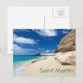 Insel Saint Martin. Karibik Postkarte (Vorne/Hinten)