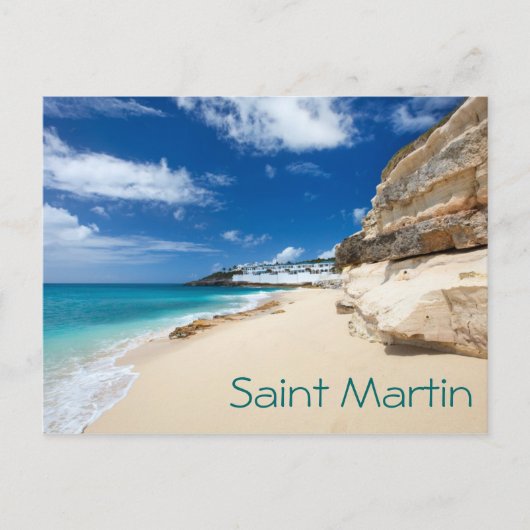 Insel Saint Martin. Karibik Postkarte (Vorderseite)