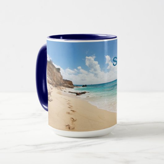 Insel Saint Martin. Karibik Tasse (Vorderseite Links)