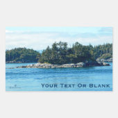 Insel Salish Rechteckiger Aufkleber (Vorderseite)