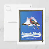 Insel Samosir Feiertagspostkarte (Vorne/Hinten)