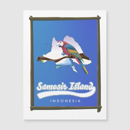 Insel Samosir Magnetkarte (Vorderseite)