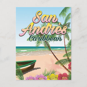 Insel San Andrés Reiseplakat Postkarte