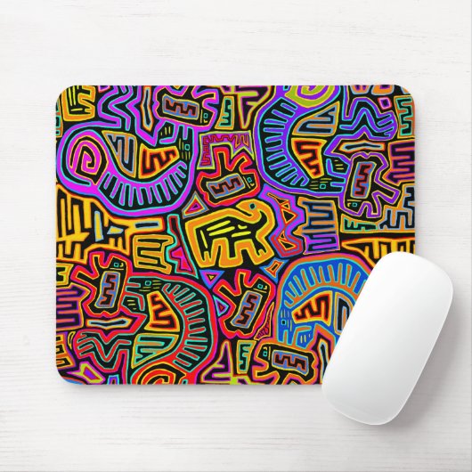 Insel San Blas Mola Collage Mousepad (Mit Mouse)