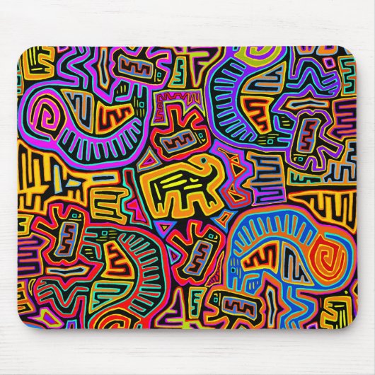 Insel San Blas Mola Collage Mousepad (Vorne)