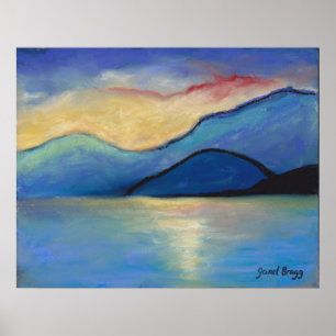 Insel San Juan Twilight in Pastellen Poster