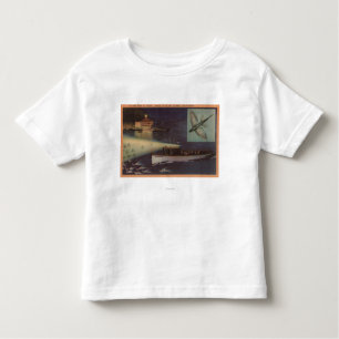 Insel Sankt Catalina, CA-Kasino, fliegender Fisch Kleinkind T-shirt