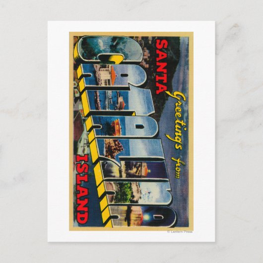Insel Santa Catalina, Kalifornien Postkarte (Vorderseite)