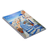 Insel Santorin Illustration | Art der Reise Notizblock (Rechte Seite)