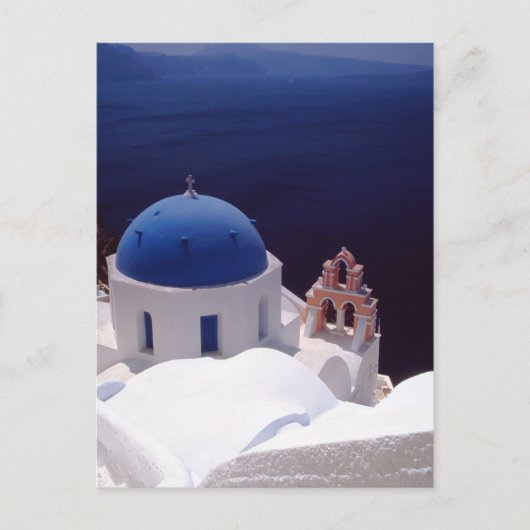 Insel Santorin Postkarte (Vorderseite)
