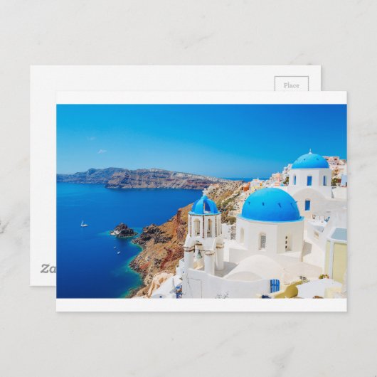 Insel Santorini - Caldera, Griechenland Postkarte (Vorne/Hinten)