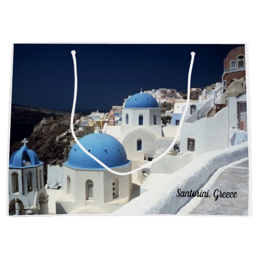 Insel Santorini, Griechenland-Geschenk-Tasche Große Geschenktüte (Vorderseite)
