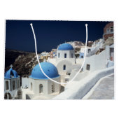 Insel Santorini, Griechenland-Geschenk-Tasche Große Geschenktüte (Rückseite)