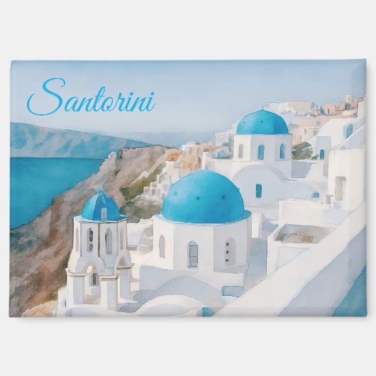 Insel Santorini, Griechenland Magnet (Vorderseite)