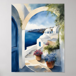 Insel Santorini Griechenland Poster