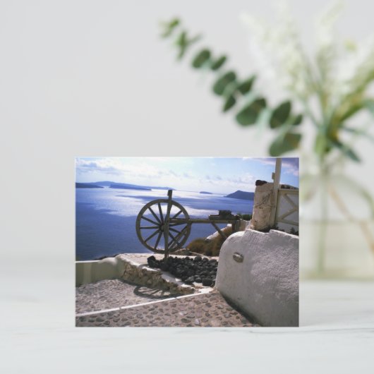 Insel Santorini Griechenland Postkarte (Stehend Vorderseite)
