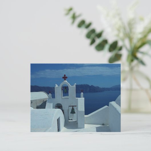 Insel Santorini Griechenland Postkarte (Stehend Vorderseite)