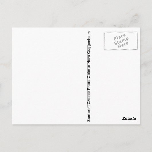 Insel Santorini Griechenland Postkarte (Rückseite)