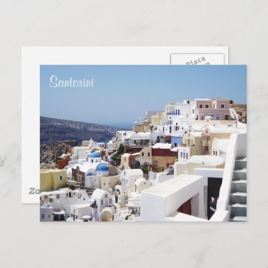 Insel Santorini Griechenland Postkarte (Vorne/Hinten)