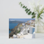 Insel Santorini Griechenland Postkarte (Stehend Vorderseite)
