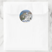 Insel Santorini Griechenland Runder Aufkleber (Tasche)
