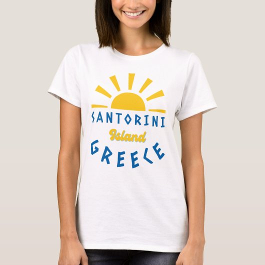 Insel Santorini, Griechenland - Sonnenschein für F T-Shirt (Vorderseite)