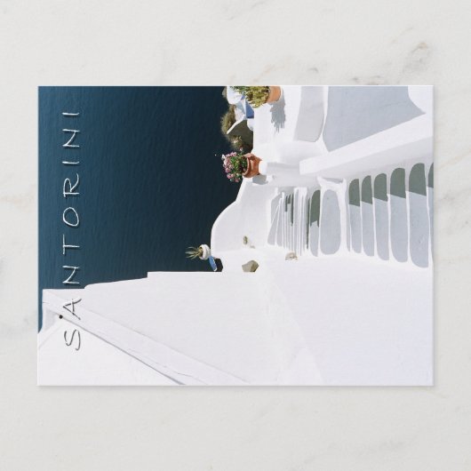 Insel Santorini Postkarte (Vorderseite)