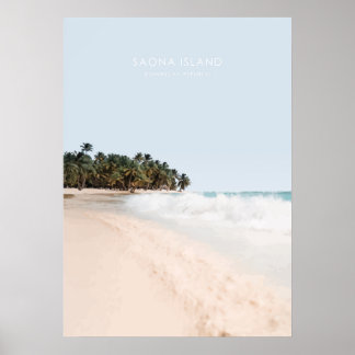 Insel Saona, Dominikanische Republik Reisegewerbe Poster