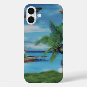Insel Serenity Tropische Strandszene Achempong D iPhone 16 Plus Hülle