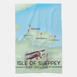Insel Sheppey Kent England Reiseplakat Geschirrtuch