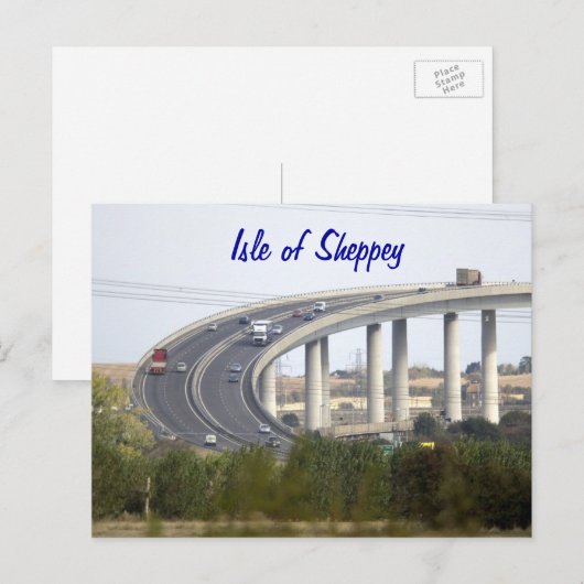 Insel Sheppey Postkarte (Vorne/Hinten)