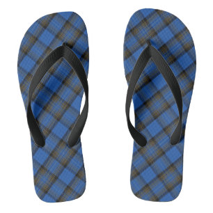 Insel Skye Blau Tartan Karo Badesandalen