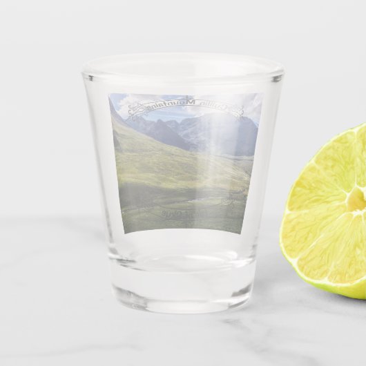 Insel Skye Cuillin Schnapsglas (Rückseite)