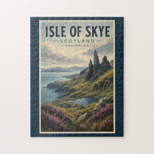 Insel Skye Schottland Landschaft Reise Kunst Retro Puzzle
