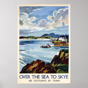 Insel Skye, Schottland Poster Vintage Reise Druck