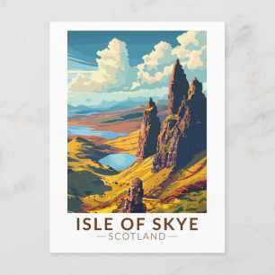 Insel Skye Schottland Reise Kunst Vintage Postkarte