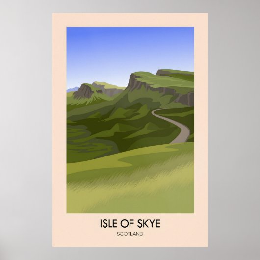 Insel Skye Schottland Reiseplakat Poster (Vorne)