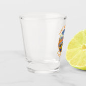 Insel Skye Schottland Retro Distressed Circle Schnapsglas (Links)