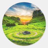 Insel Skye, Schottland, Runder Aufkleber (Vorderseite)