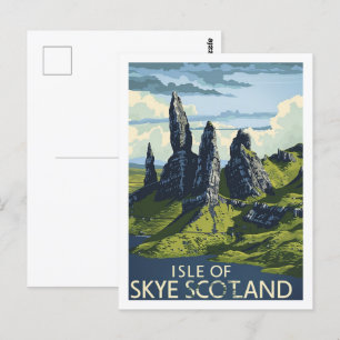 Insel Skye Schottland Vintage Berühmter Reiseort Postkarte