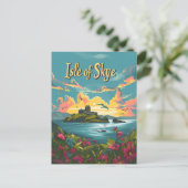 Insel Skye Vintage Kunst Postkarte (Stehend Vorderseite)