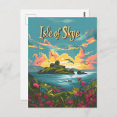 Insel Skye Vintage Kunst Postkarte (Vorne/Hinten)