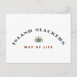 Insel Slacker Art des Lebens Postkarte