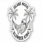 Insel Sloth Aufkleber (Vorderseite)