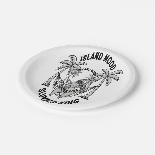 Insel Sloth Pappteller (Schrägansicht)