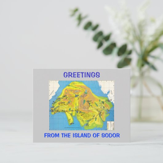 Insel Sodor Postkarte (Stehend Vorderseite)