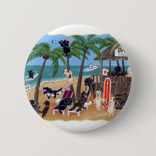 Insel-Sommer-Ferien Labradors Button (Vorderseite)